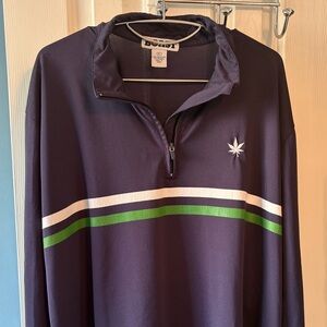 Bobby Purple Sweatshirt with Green Stripe